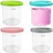 Gentpovth Set van 4 ijsbekers met PE-deksels, BPA-vrij, 1000 ml