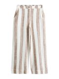Next - Dames - Nette broek met wijde pijpen van gemengd linnen - Bruin