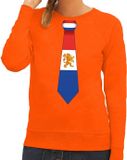 Bellatio Decorations Shoppartners Bv Oranje Holland Stropdas Sweater / Trui Dames - Oranje Koningsdag/ Supporter Kleding XL