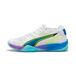 PUMA Eliminate NITRO™ SQD 4 Game On handbalschoenen uniseks, Blauw/Rood/Wit, Maat 49,5