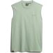 Superdry Essential Logo Unbrushed Mouwloos T-shirt Groen S Man