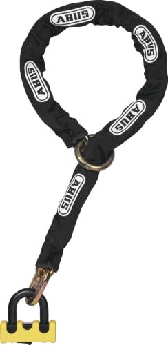 ABUS slot en kettingcombinatie - Granit Power XS 67/105HB50 + 12KS120 zwarte lus - Motorslot met ABUS beveiligingsniveau 16 - Geel