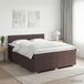 Maison Exclusive - Lit boxspring avec matelas marron foncé 180 x 200 cm Tissu