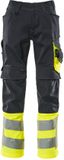 Mascot Pantalon Safe Supreme avec poches genoux 15679-860 - bleu foncé/jaune fluo - C68