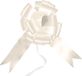 Santex Trouwauto Lint met Strikjes - Bruiloft - Wit/Creme Satijnglans - Just Married