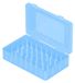 Boîte de rangement pour fil à coudre, transparente, bleue, pour 42 bobines
