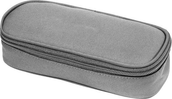 Kangaro Pen Etui Ovaal - Licht Grijs - 22 x 5 x 9 cm