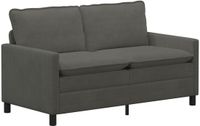 vidaXL Bank Donkergrijs Stof 156 x 81 x 87,5 cm