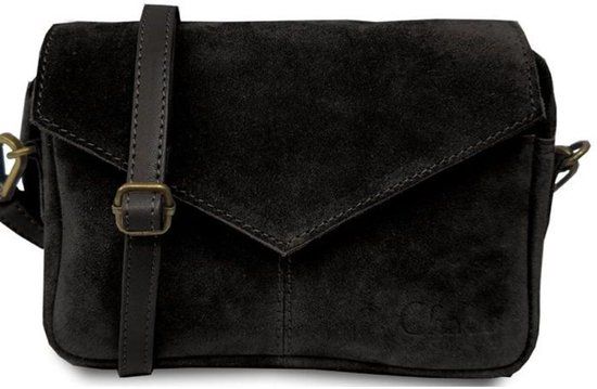 Chabo Bags Envelop Schoudertasje Rio Romy Suede Black