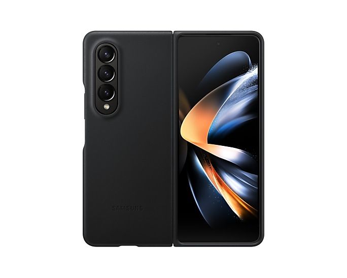 Samsung Leather Cover for Galaxy Z Fold4 - Black