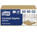 Tork Cocktailservet naturel, 8 x 200 servetten, 509502