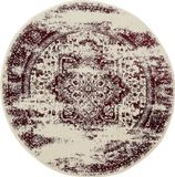 Interiyou tapis Suzuka, crème/rouge, rond, diamètre 160 cm