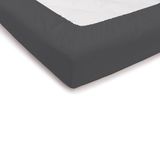 PENSIERI DELICATI Bedlaken voor eenpersoonsbed 90 x 200 cm, eenkleurig hoeslaken met 25 hoeken, 100% katoen, gemaakt in Italië, kleur taupe