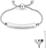 Hemelwinkel Luxe As Armband - Verstelbaar - 18-28 CM - Met Ashanger - Perfect Silver