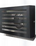 PANEIR PREMIUM LINE Design gevelkap BETA Ø 125mm met grofmazig gaas - ZWART RAL7021
