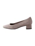 Next - Dames - Forever Comfort® leren schoenen met ronde neus en lage blokhakken - Taupe