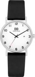 Danish Design Rhine NMBRS - Horloge Dames - Zwart - Analoog - Rond - Leer - 30 mm - Quartz