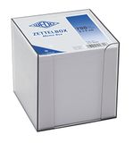 Zettelbox Wedo Zettelbox 9 x 9 cm, kunststof box, gevuld (circa 700 vellen) Rookglas