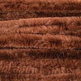 Merkloos Chenille draad - 10x - bruin - 14 mm x 50 cm