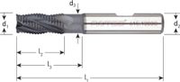 Rotec HSS-E ruwfrees, type HR, kort, AlCrN, ø18
