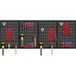 Panneau mural perforé 600 x 400 mm, organisateur de garage en acier avec 4 panneaux perforés, noir et rouge