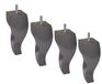 MARGOT Royal LOUIS XV bedpoten, hout, taupe, hoogte 15 cm, 4 stuks