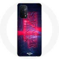 Maniacase Etui voor Oppo A74 5G Stranger Things Logo Transparant Seizoen 4 Trailer 2022