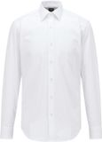 Hugo Boss BOSS Joe regular fit overhemd - popeline - wit - Strijkvriendelijk - Boordmaat: 37