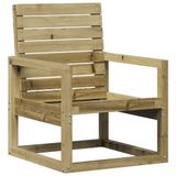 VidaXL Tuinstoel Gecapitonneerde zitting Grenenhout 57,5x63x76 cm