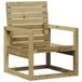 VidaXL Tuinstoel Gecapitonneerde zitting Grenenhout 57,5x63x76 cm