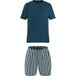 ESMARA Pyjama homme (bleu imprimé/blanc, M)