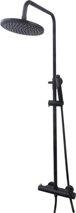 Wiesbaden Caral Opbouw Doucheset - Mat Zwart | Thermostatisch | 29.2956