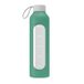 Wessper Glazen Motivatie Drinkfles 1l met Siliconen Hoes - Groen