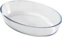 Chef Traiteur Plat à four en verre borosilicaté - ovale - 2,4 litres - 31 x 21 x 7 cm