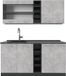 Vicco R-Line Eenpersoonskeuken – 160 cm, WB Antraciet Beton/antraciet