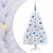 vidaXL - Kunstmatige - Hinged - Kerstboom - Wit - 120 - cm - PVC - en - Staal