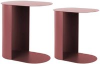 Leitmotiv Bijzettafel Riqueza Oval - Bordeaux - 30x45x48cm - Modern