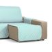 Martina Home Chaise longue, gewatteerd, barnsteen, 240 cm, marineblauw