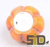 Season Inspired Decoration SID collection Pompoen polystone met LED oranje