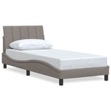 vidaXL Bedframe zonder matras "Hanko" Taupe Stof 90x190 cm