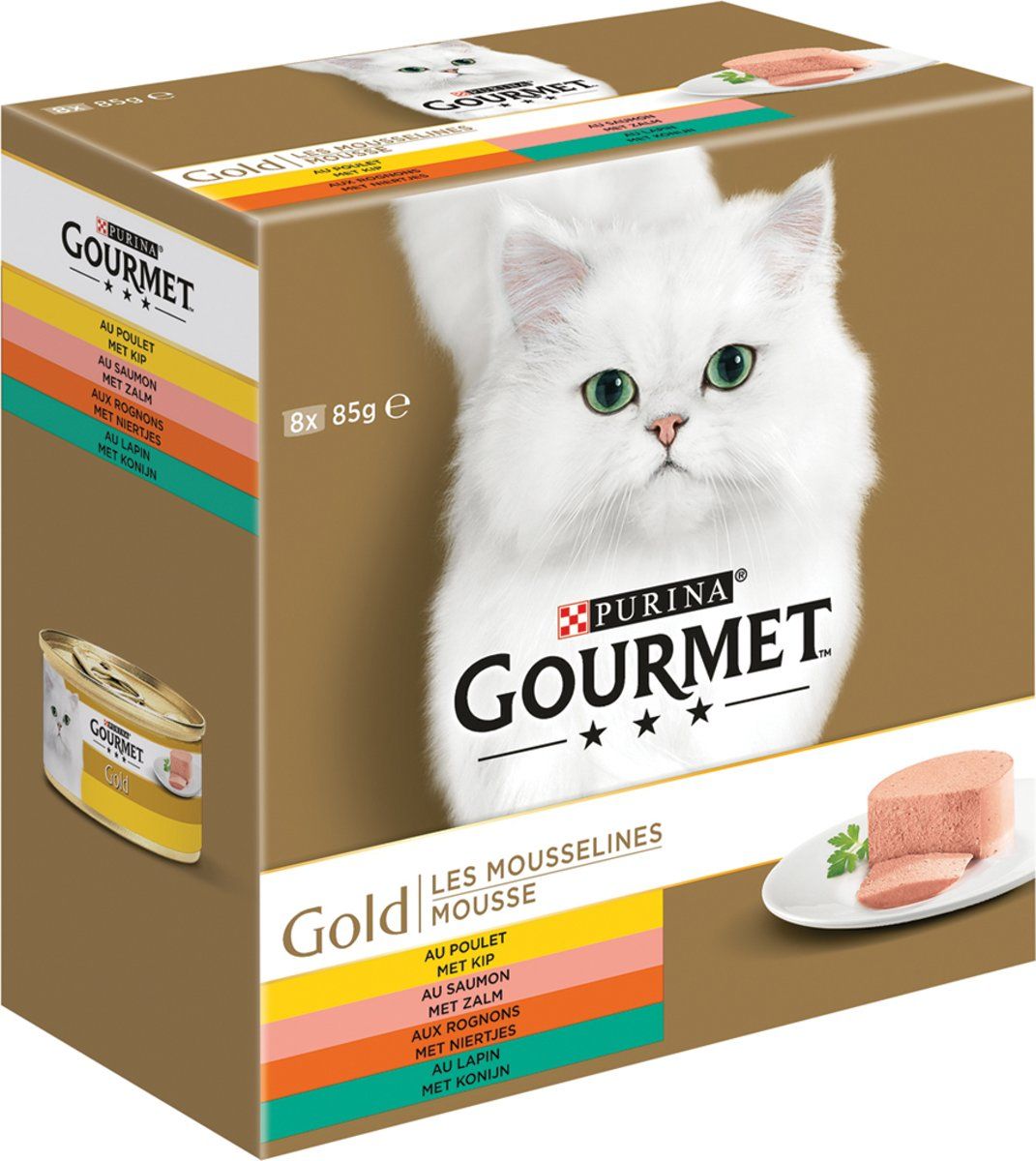 Gourmet Gold 48-Pack Mousse Mixpakket - 6 x (8 x 85) gr