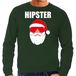 Bellatio Decorations Foute Kerst sweater / Kerst trui Hipster Santa groen voor heren- Kerstkleding / Christmas outfit L