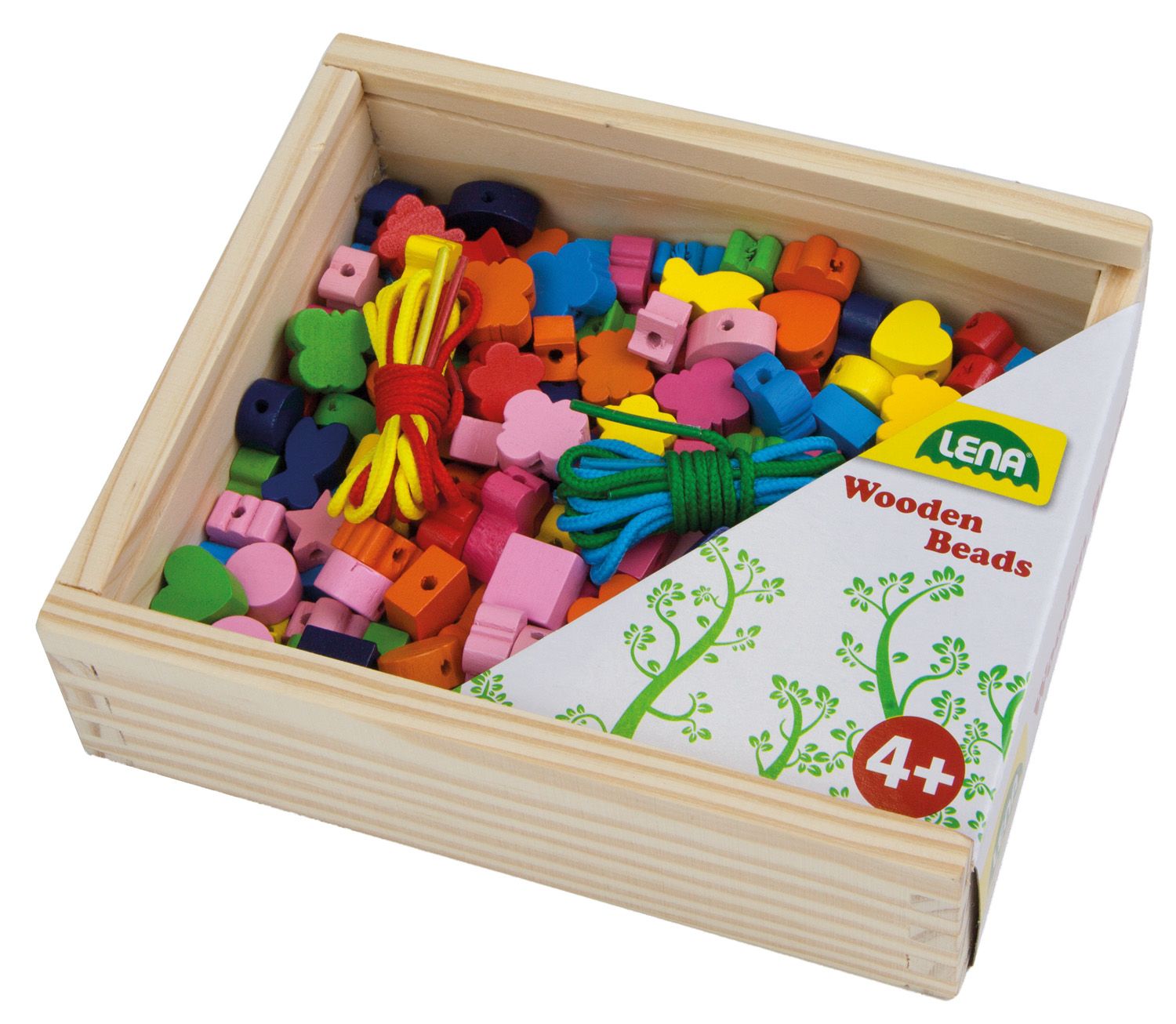 Lena Houten Kralen Cassette - Kinderen - Meerkleurig