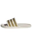 adidas Adilette Comfort 2.0 Slides Sandal, Off White/Gold Met./Chalk White, 43 EU