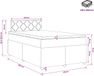 vidaXL Lit plateforme avec matelas Gris clair 120 x 200 cm Tissu