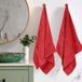 Superior - 2-delige badhanddoekenset, 900 gram, katoen, rood