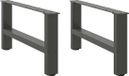 vidaXL Salontafelpoten 2 stuks 60x(30-31) cm staal antracietkleurig