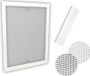 time4blinds Zwart Glasvezel Klamboe Raam – Raam Insectenhor Gaas – Insectennet voor Ramen – Raamgaas Insectenhor – Raam Vliegenhor Gaas – 120x150cm – Witte Lijst