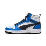 PUMA Rebound V6 Mid Jr Unisex Sneakers - PUMA White-PUMA Black-Racing Blue