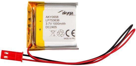 Akyga LP753636 Accupack Batterijgrootte: Speciaal LiPo 3.7 V 1000 mAh